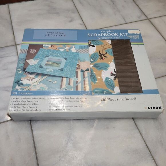 Leeza Gibbons Legacies Complete Scrapbook Kit Of 130 Pages Whimsical Teal - Picture 1 of 13